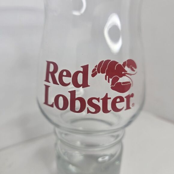 Lot of 2 Vintage Red Lobster Hurricane Drink Glasses *Different Designs - Picture 3 of 4
